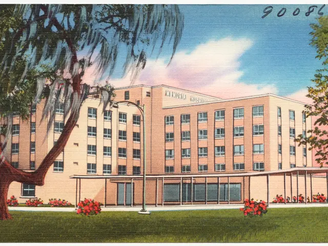 It is an animated image of of a building it looks like institution outside that there are few grass...