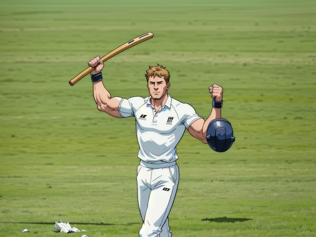 Joe Recognizes the Audience Following His Century in the Second Test in Wellington.