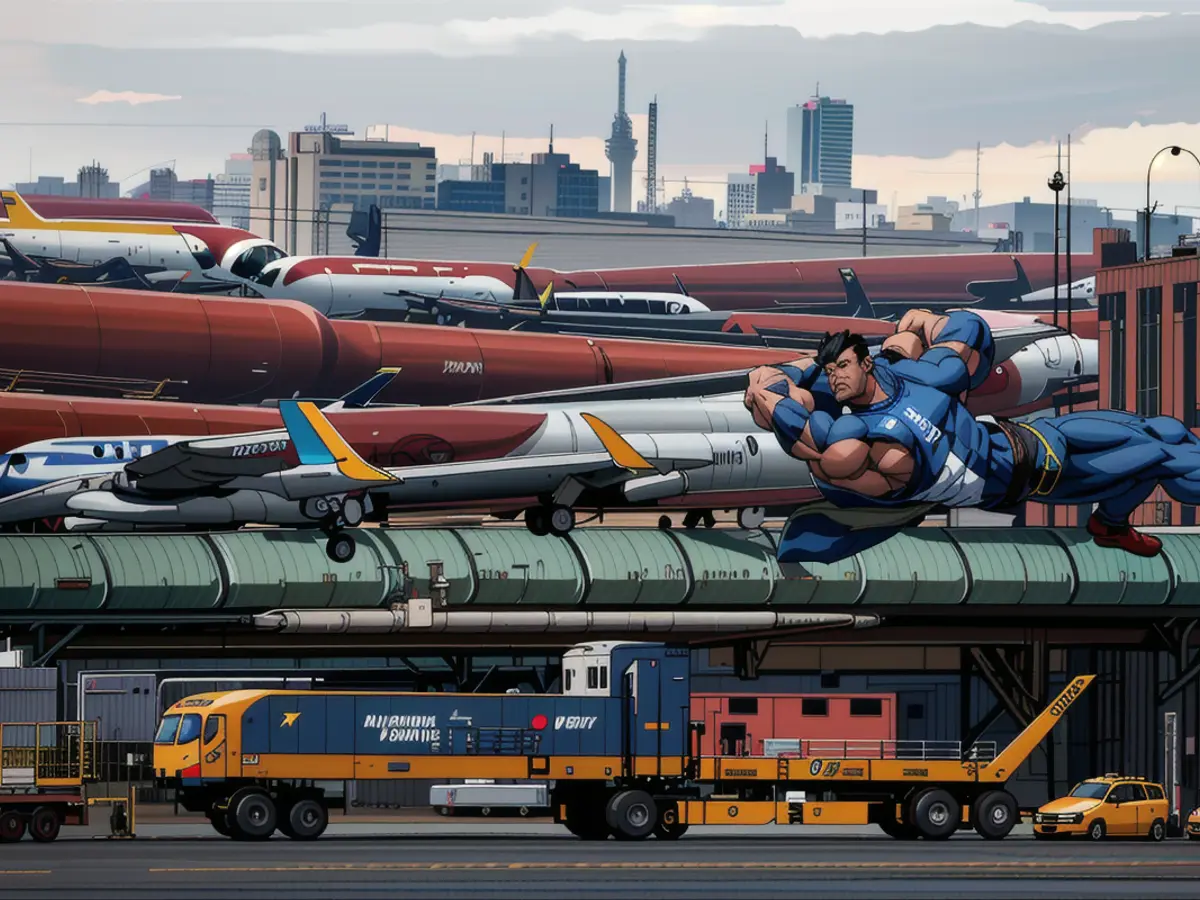 Boeing 737 Max body sections rest on railcars due to an ongoing labor dispute among the organization's manufacturing staff based in Seattle.